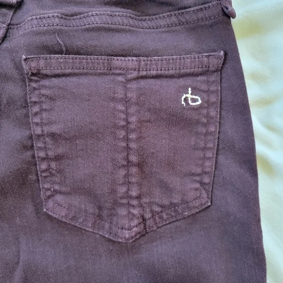 Rag & Bone eggplant purple denim pant 27 - Picture 7 of 8
